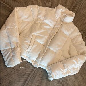 Love Tree Cream Puffer Jacket